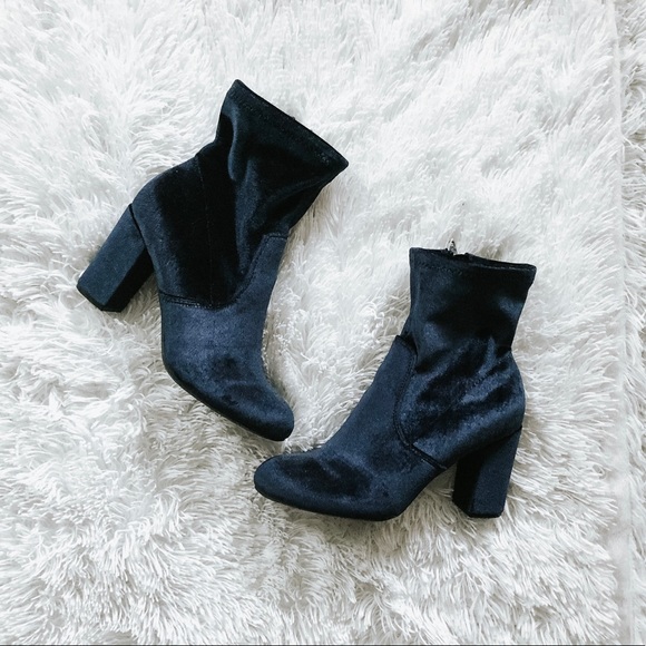 Shoes - Blue Velvet Booties